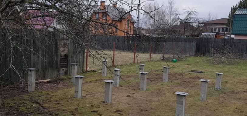 Фундамент на забивных ЖБ сваях