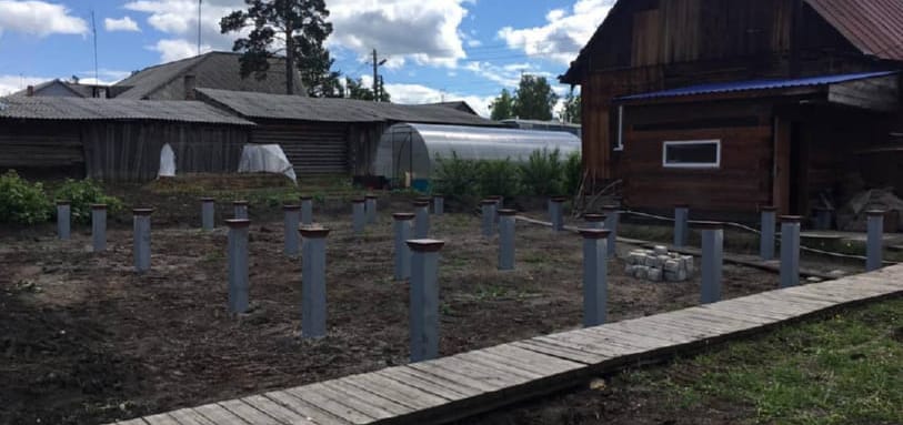 Фундамент на забивных ЖБ сваях
