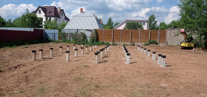 Фундамент на забивных ЖБ сваях