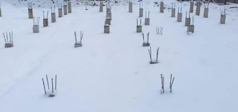 Фундамент на забивных ЖБ сваях