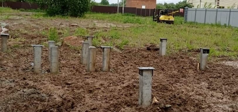 Фундамент на забивных ЖБ сваях