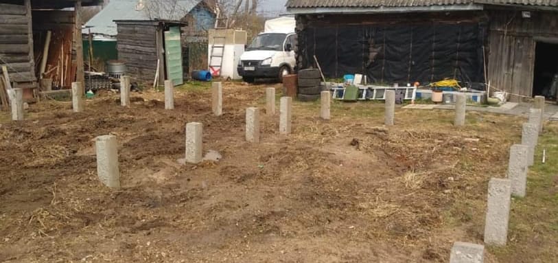 Фундамент на забивных ЖБ сваях