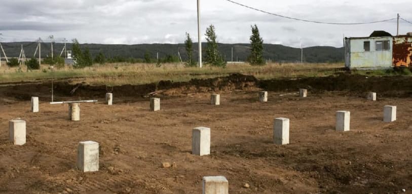 Фундамент на забивных ЖБ сваях