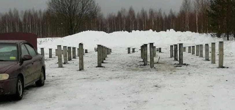 Фундамент на забивных ЖБ сваях