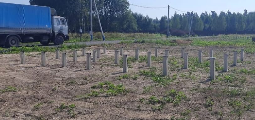Фундамент на забивных ЖБ сваях