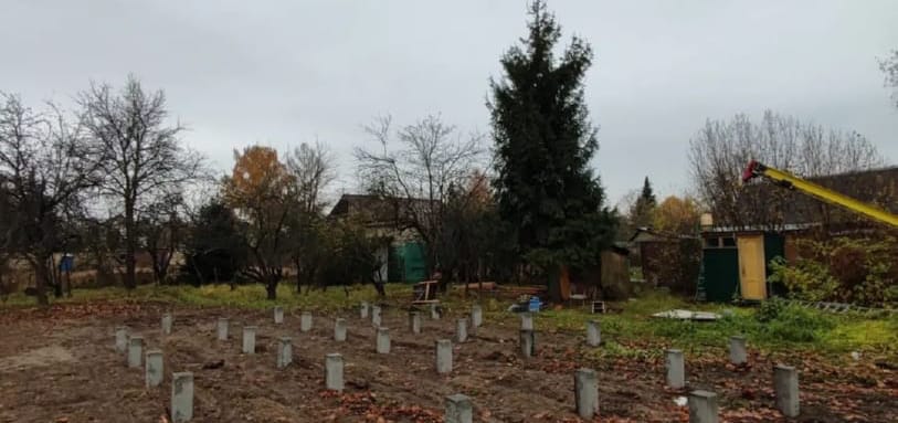 Фундамент на забивных ЖБ сваях