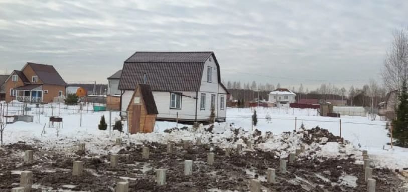 Фундамент на забивных ЖБ сваях
