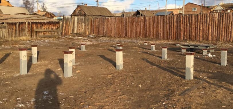 Фундамент на забивных ЖБ сваях