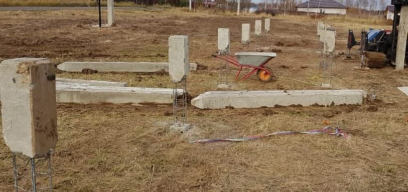 Фундамент на забивных ЖБ сваях