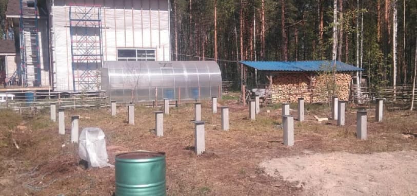 Фундамент на забивных ЖБ сваях